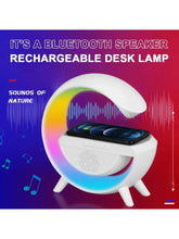 G Shape Speaker Model G63 Wireless Charging Speaker With Clock Portable Speaker